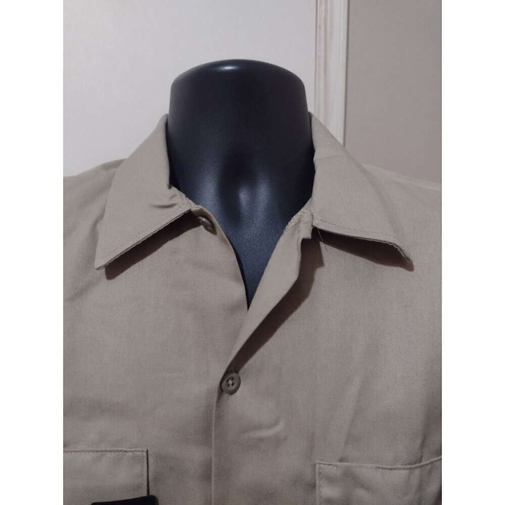 New NWT Men's Dickies Short Sleeve Work Button Shirt Small S Brown Khaki - Picture 4 of 10